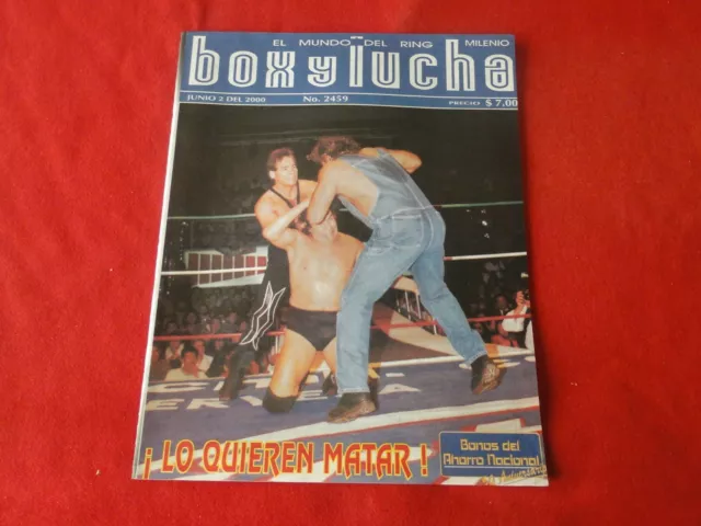 Vintage Wrestling Magazine El Mundo Del  Ring Box Y Lucha 2000               P60