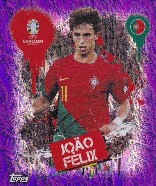 TOPPS EURO 2024 Sticker Portugal POR 3 Joao Felix Artist Purple ...