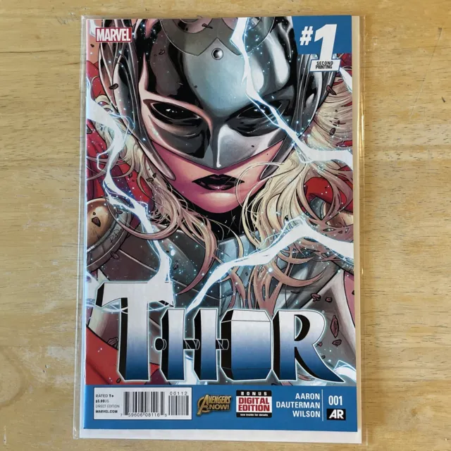 THOR #1 (2015) Unread VF/NM 2nd Printing 1st Jane Foster Love Thunder
