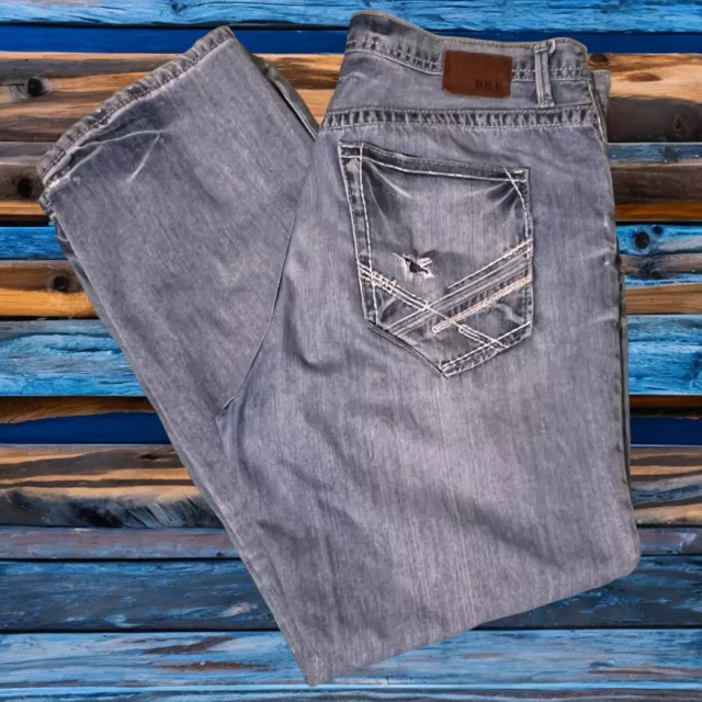 BKE Buckles Jeans Mens 38R Blue Light Wash Seth Straight Leg Modern Fit 38x32
