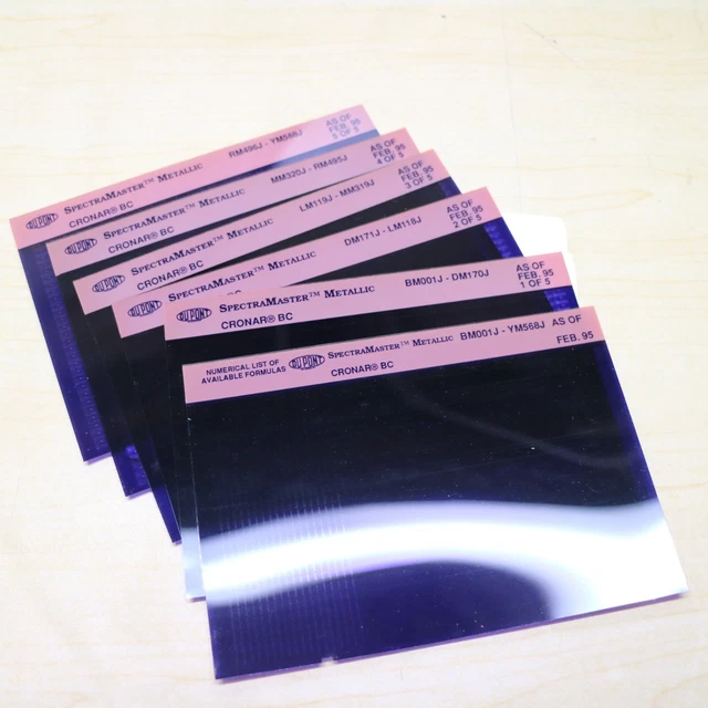 DUPONT METALLIC SPECTRAMASTER Paint Formulas Microfiche Microfish 1995 ...
