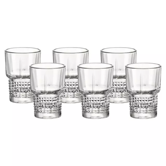 Bormioli Rocco - Bartender Novecento Shot Glass 77ml set of 6 (Made in Italy)