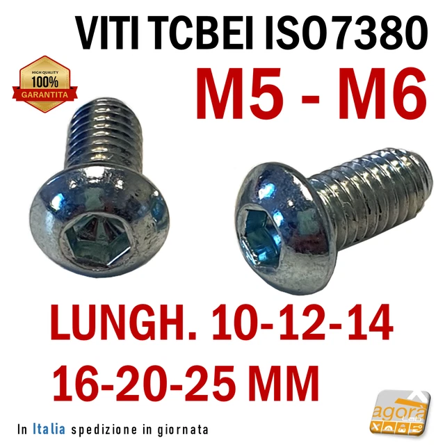 500 Viti A Metallo Testa Cilindrica 6x16 Mm Zincate - Per Fai Da Te E Riparazioni - Foto 6