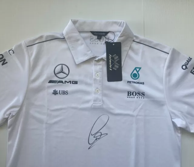 Lewis Hamilton Formula One Great  7 Time World Champ  Rare Signed Team Polo Coa