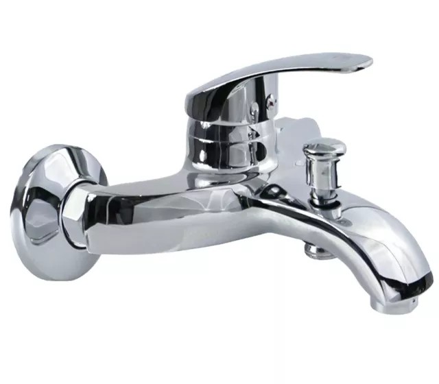 Miscelatore Rubinetto Vasca Da Bagno Grigio Silver Cromato Monocomando