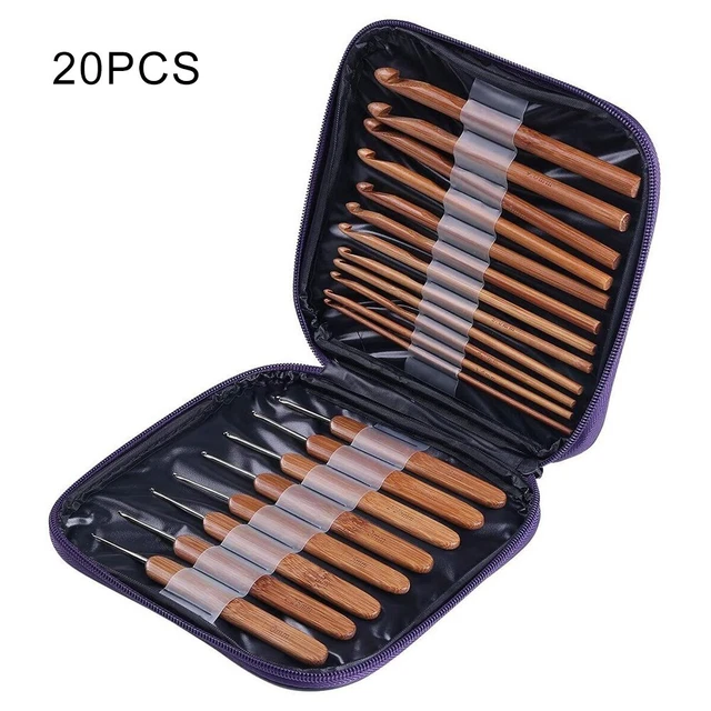 Set Uncinetti Da Crochet In Bambù - 12 Misure (2mm-10mm) | Ergonomici | Per Principianti Ed Esperti | Con Accessori - Foto 5