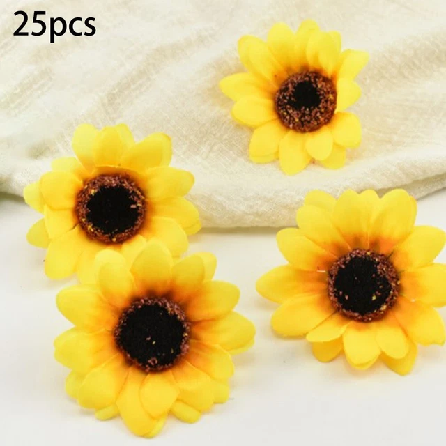 Faites votre propre bouquet de tournesol avec ces 25 pièces têtes en soie arti