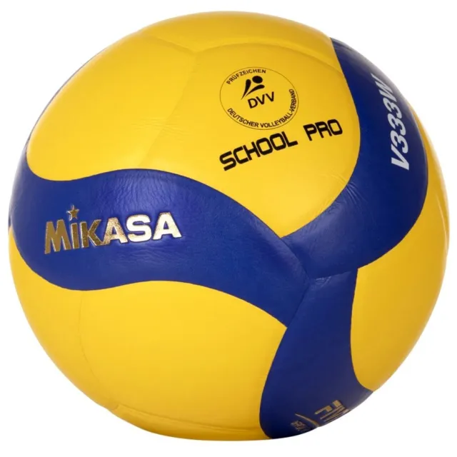 Mikasa Volleyball V333W School Pro Youth Indoor Volleyball Blue Yellow Sz 5