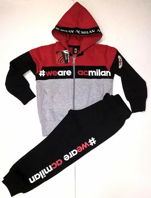 COMPLETO FELPA + Pantaloni Tuta MILAN Bimbo Bambino Prodotto Ufficiale AC  MILAN EUR 49,90 - PicClick IT