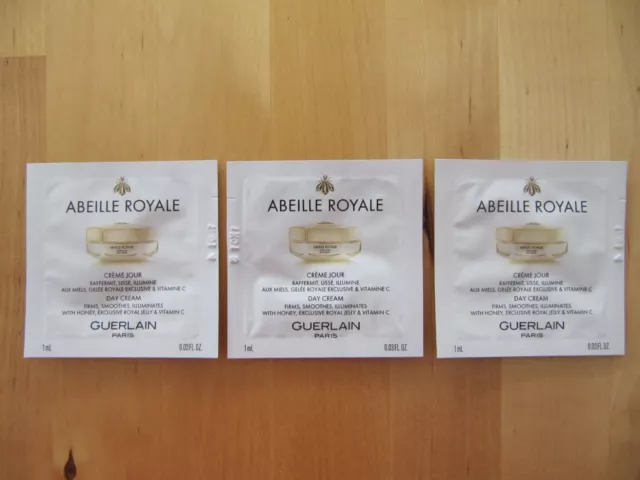 3 x 1 ml Guerlain Abeille Royale Crème Jour Day Cream Tagescreme zum Testen Neu