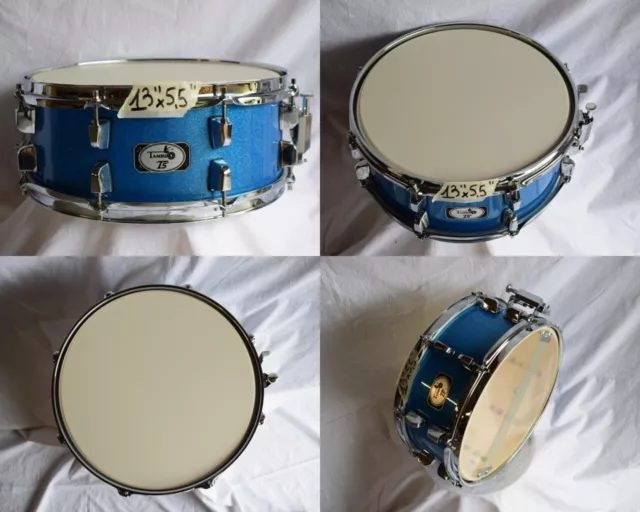 TAMBURO T5 BLSK 13" x 5,5"  rullante batteria sparkle blue Poplar per drum set