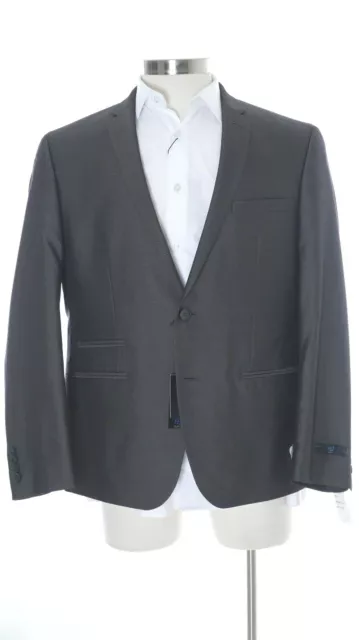 Andrew Fezza Slim Fit Gray Pindot Two Button Blazer Sportcoat 44S