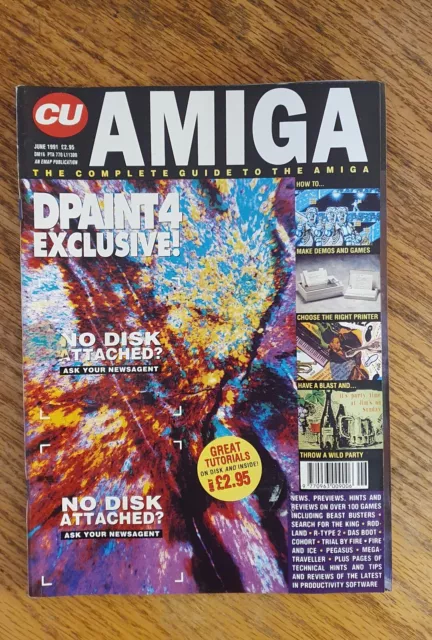 CU AMIGA MAGAZINE - JUNE 1991 - Commodore Amiga! Rare!