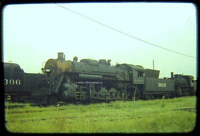 Original Railroad Slide OSLD Illinois Central IC 3619 Steam 2-10-2