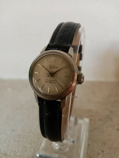 Montre Bracelet Femme Vintage, Mécanique à Remontage Manuel, Acier Inoxydable