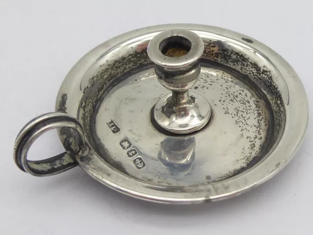Lovely Antique Victorian Miniature Solid Silver Toy Chamberstick 1893