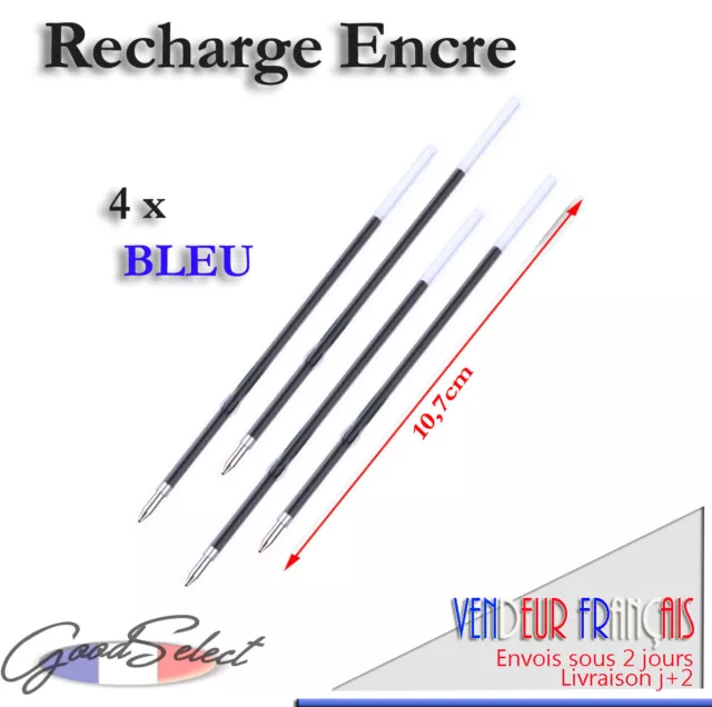 4 pcs/lot Recharge 10,7cm Stylo Papeterie bille ENCRE BLEUE (Ref_E12)