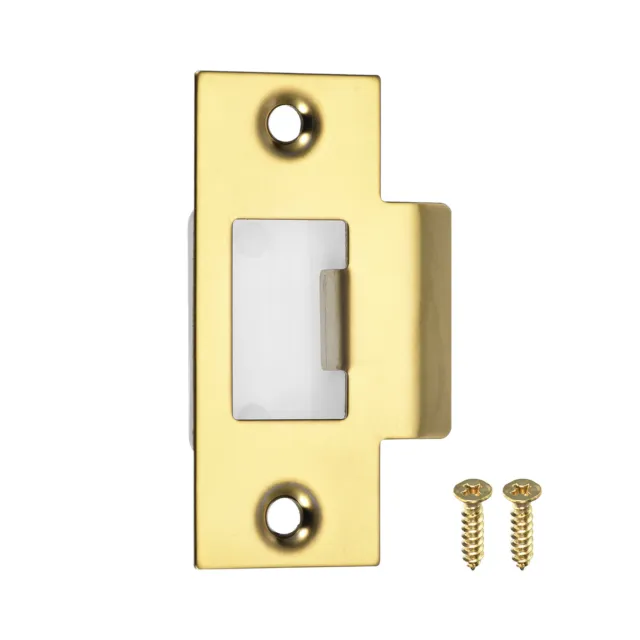 68mm x 39mm 201 Stainless Steel Door Latch Deadbolt Strike Plate, Gold