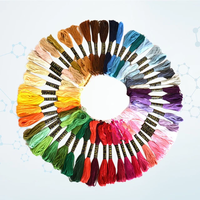50 piezas Surtidos Colores Bordados Pintura Hecha a Mano Decoración de Pared Punto de Cruz