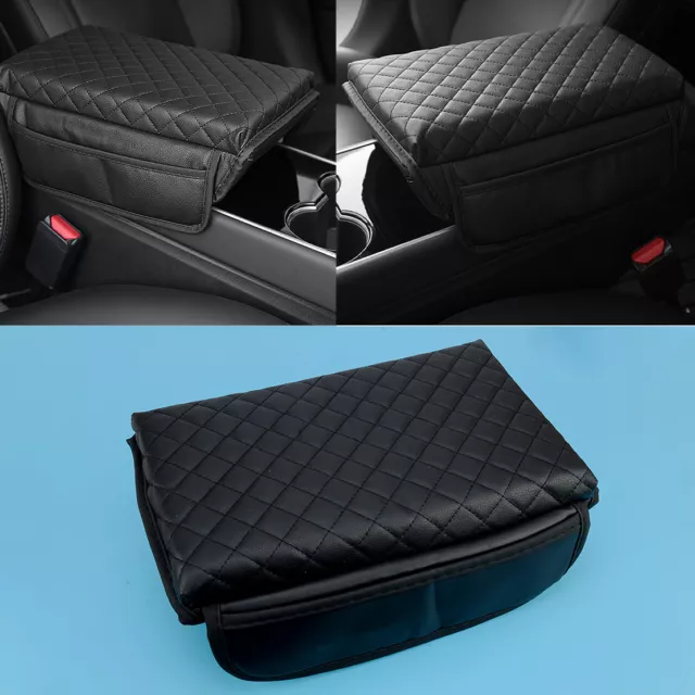 Car Auto Armrest Pad Cover Center Console Box Cushion Mat & Storage Pockets