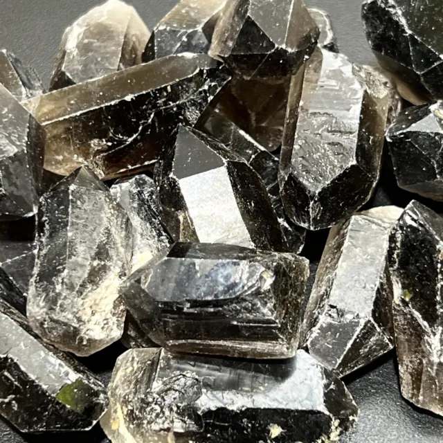 Smoky Quartz Crystal Points (1 LB) One Pound Bulk Wholesale Lot Rough Raw