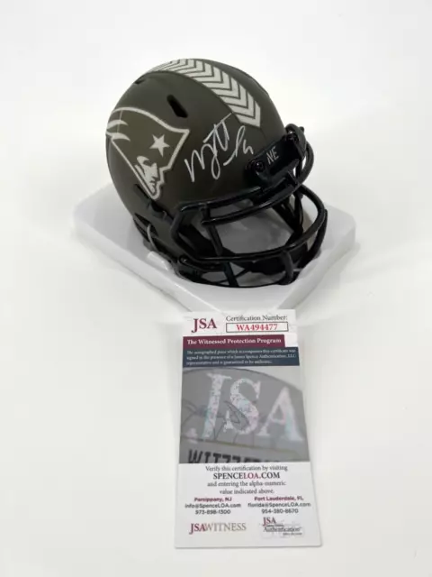 Matthew Judon New England Patriots Signed Salute To Service Mini Helmet Jsa Coa