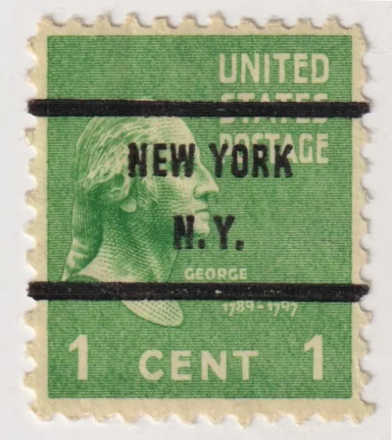 1938-1939 USA - George Washington - Precancel "NEW YORK, N.Y." - 1 Cent Stamp