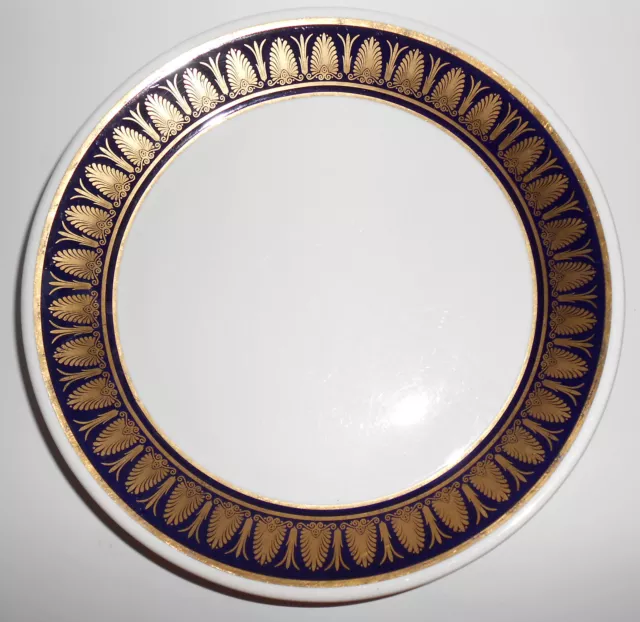 Sterling China Medallion Cobalt W/Gold Set/4 Dinner Plates