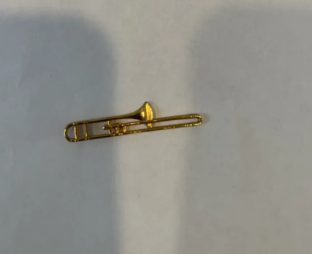 Vintage Music Trombone Hat Pin Tie Pin