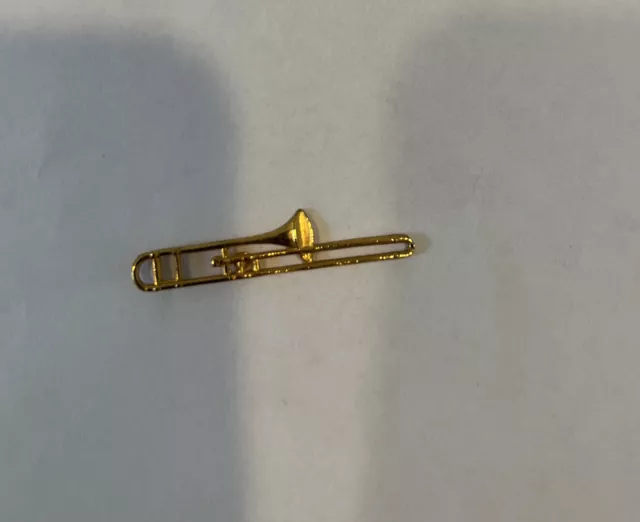 Vintage Music Trombone Hat Pin Tie Pin Vintage Music Trombone Hat Pin Tie Pin