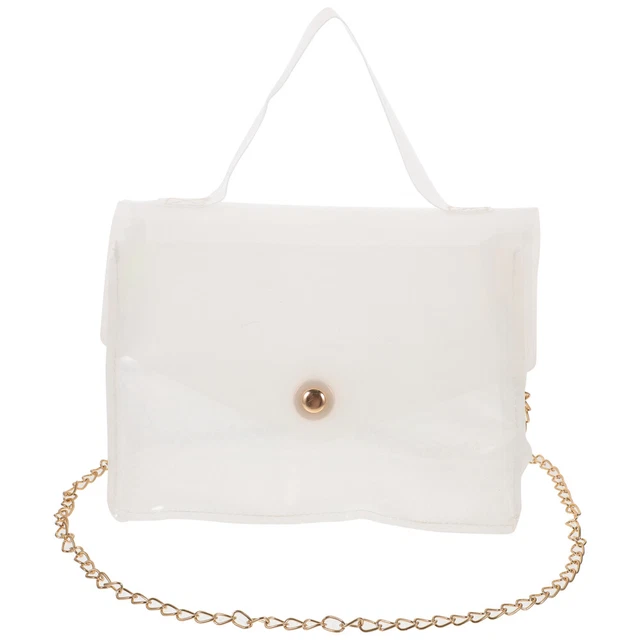 Borsa Tote Trasparente, Tracolla Regolabile E Parte Superiore Con Cerniera Sicurezza Da Stadio Viaggi E Palestra Perfetta Per Lo Sport~p154160117 - Foto 4