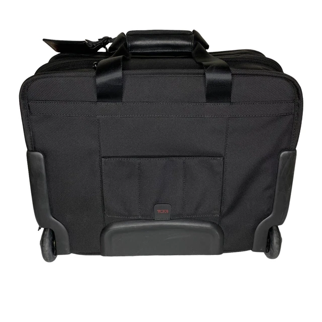 Tumi Alpha Deluxe Wheeled Briefcase Laptop Rolling Bag 26104D4 Expandable Carry 8