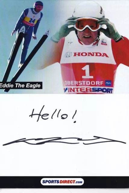 Eddie The Eagle - Legendary Olympic Skier Signed Photo