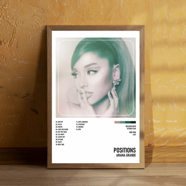 Positions Ariana Grande Album Poster 20x30" Custom Canvas Print Music Poster
