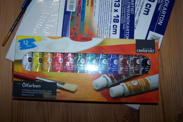 12  ÖL  FARBEN 12er SET , MALFARBEN , KÜNSTLERFARBE