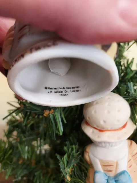 HERSHEY'S CHOCOLATE GRANDMA & Grandpa Baker Ceramic Bell Ornaments Set ...