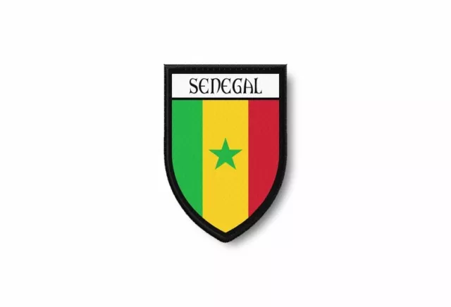 Patch ecusson termocollant bord brode drapeau imprime senegal senegalais