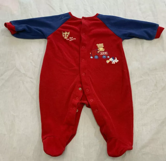 Child Of Mine Boys Fleece One Piece Romper Outfit Size 3- 6 Months