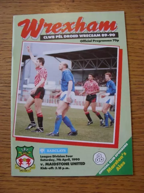 07/04/1990 Wrexham v Maidstone United [1st League Season] .  Any faults with thi