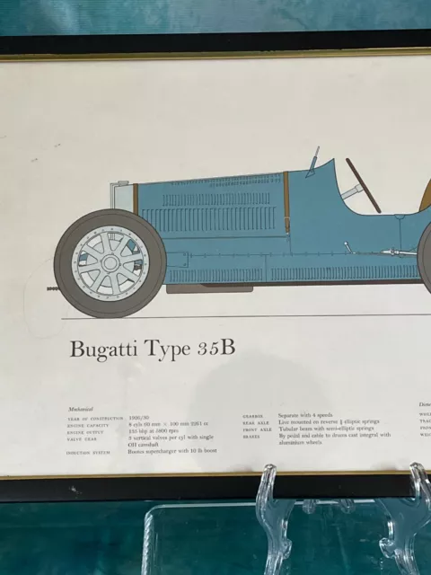 Vintage Bugatti Type 35B Technical Drawing - 45 by 26 cm 2