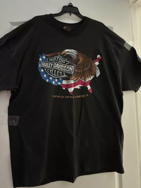 Harley-Davidson T-Shirt Wings Over America Atlanta Ga Welcomes the World 1996