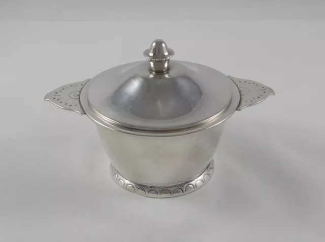 Rare Stylish Sugar Bowl IN 830er Silver From Schulze BWKS / Bremen Um 1930