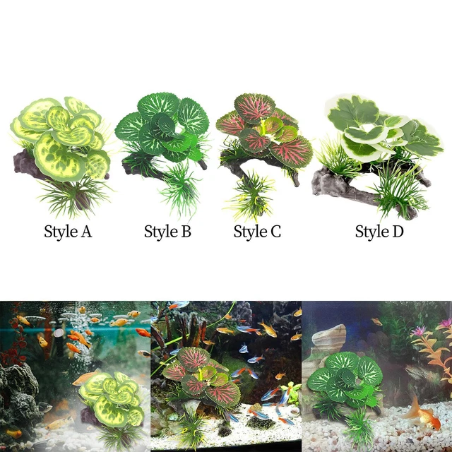 Aquarium Tree Plants Decorations,Reptile Fish Tank Landscaping Artificial Fish