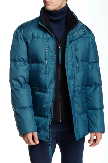 ANDREW MARC BLIZZARD Men's Quilted Down Puffer Parka Jacket w/ Fleece ...