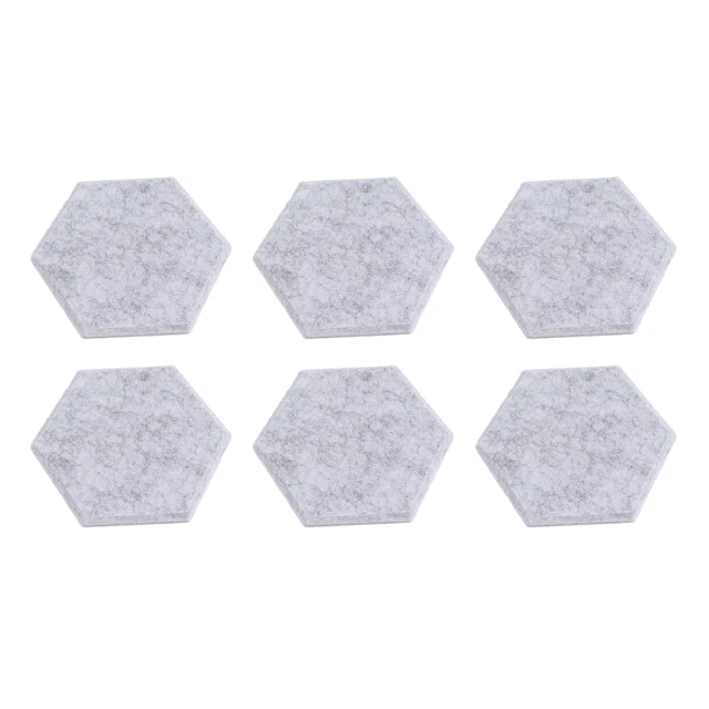 (Gris Clair)12Pcs Panneaux Acoustiques Hexagonaux Panneaux Insonorisants OB