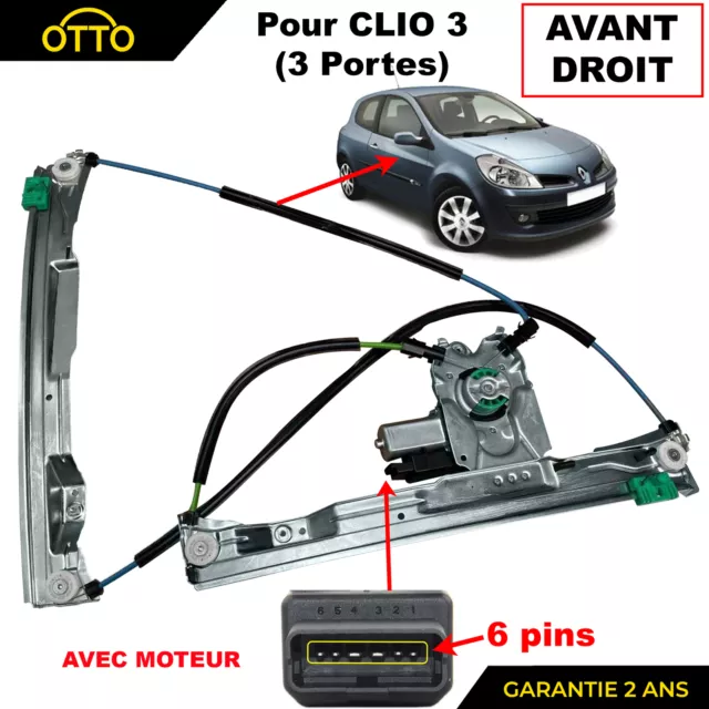 Lève-vitre Pour Renault Clio Iii 10/'05-05/'09 Mécanisme Avant 5 Portes  Gauche - ATB Parts