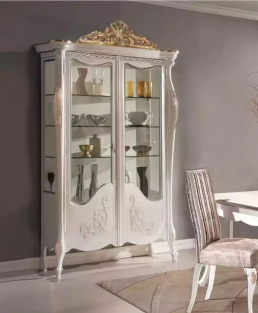 Vitrine Baroque Vitrine Anti Armoire Vitrine En Verre Rococo Étagère En Verre