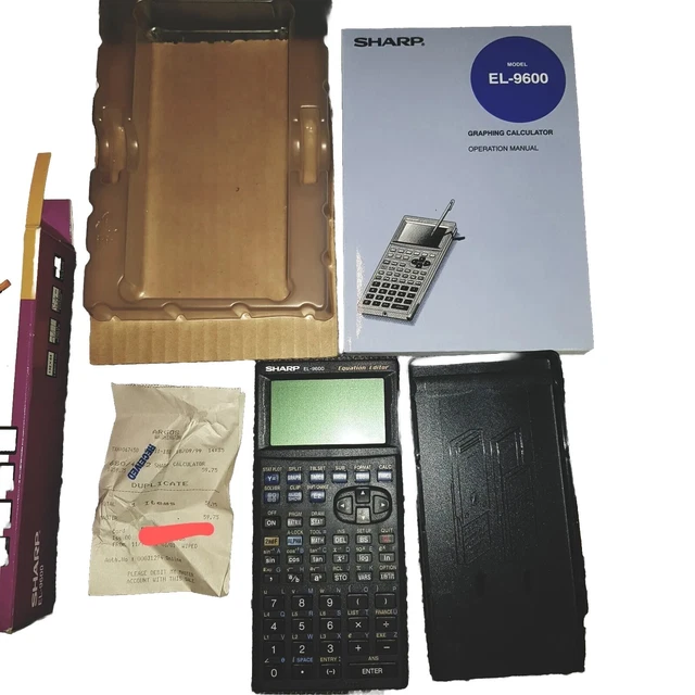 Sharp EL-9600 Graphing Calculator | Brand New In Box With Original 1999 Receipt!