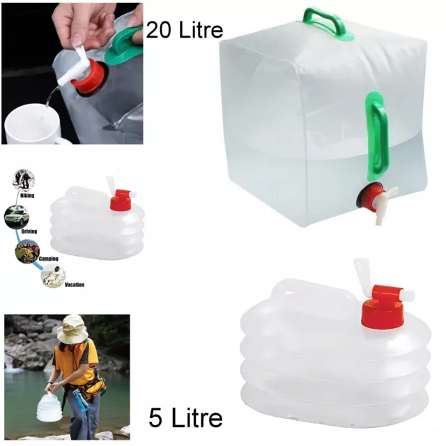 5L 20L Wasserträger Behälter faltbar zusammenklappbar mit Wasserhahn Campingflasche