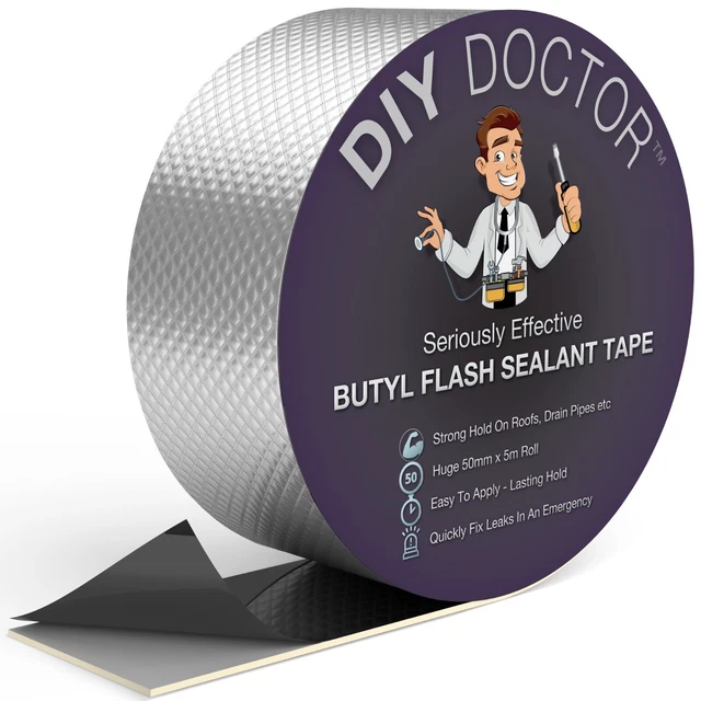Aluminum Butyl Sealant Tape – 20" X 32.8ft Waterproof Repair Tape For Roofs, RVs, Windows, Boats, Pipes & EPDM Patching